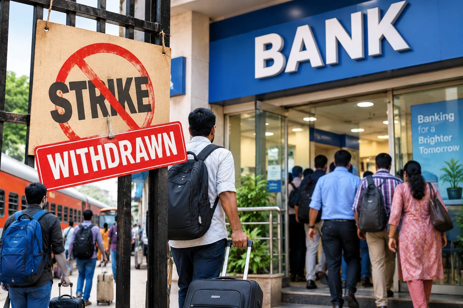 ബാങ്ക് സമരം പിൻവലിച്ചു; അറിയിപ്പ് വൈകിയതിൽ ജീവനക്കാർക്കിടയിൽ അതൃപ്തി