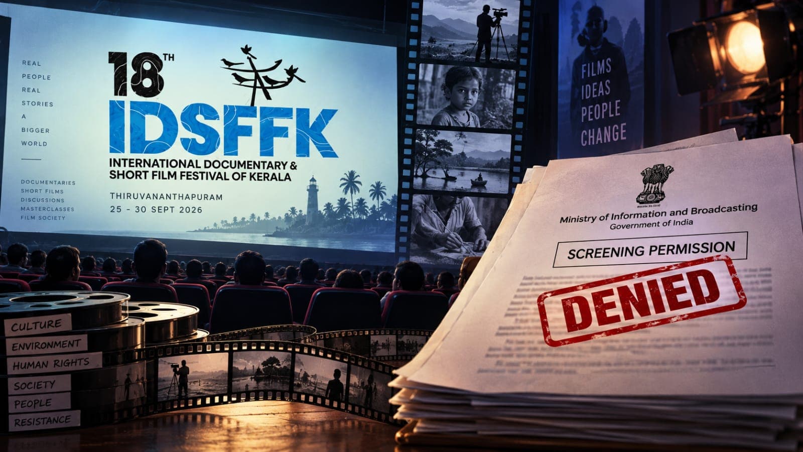കേന്ദ്ര അനുമതി കിട്ടാതെ 31 ചിത്രങ്ങൾ; 18-ത് IDSFFKയിൽ പ്രതിസന്ധി